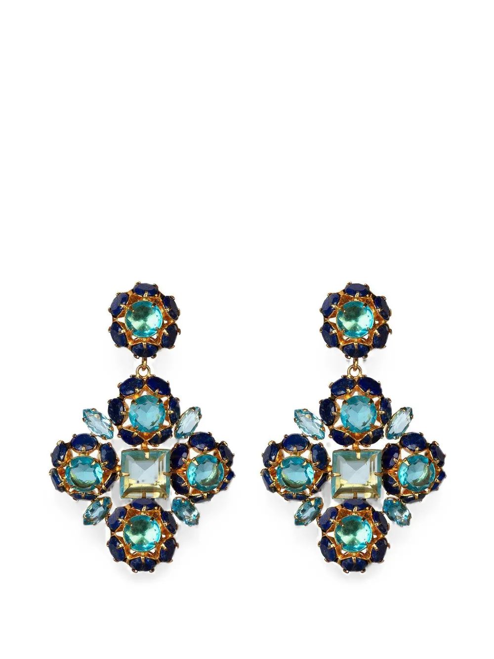 Bounkit Jewelry Ariadne cluster-drop earrings - Blu