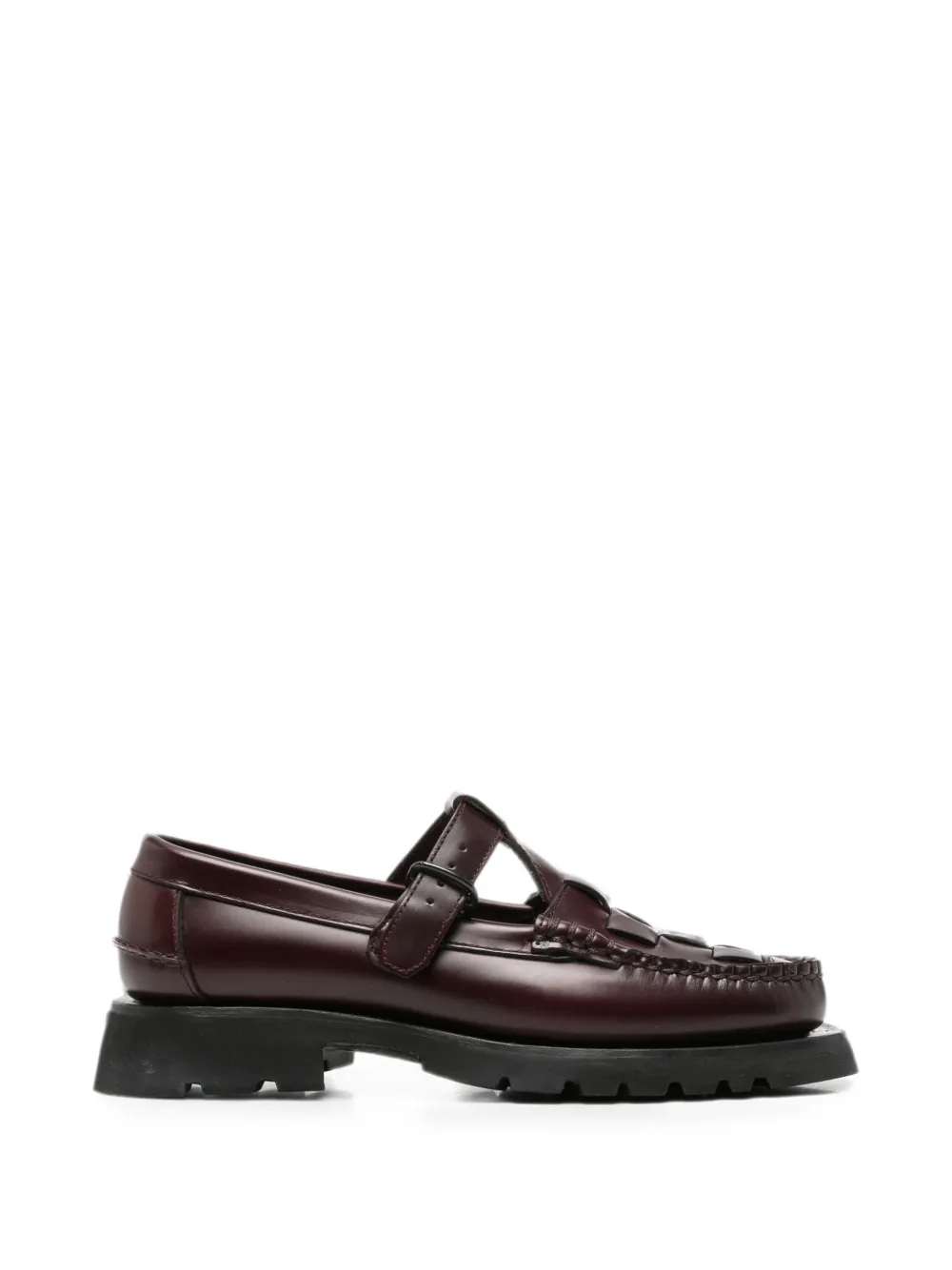 Hereu woven buckle-fastening loafers - Marrone