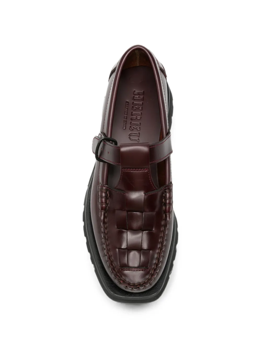 Hereu woven buckle-fastening loafers Bruin