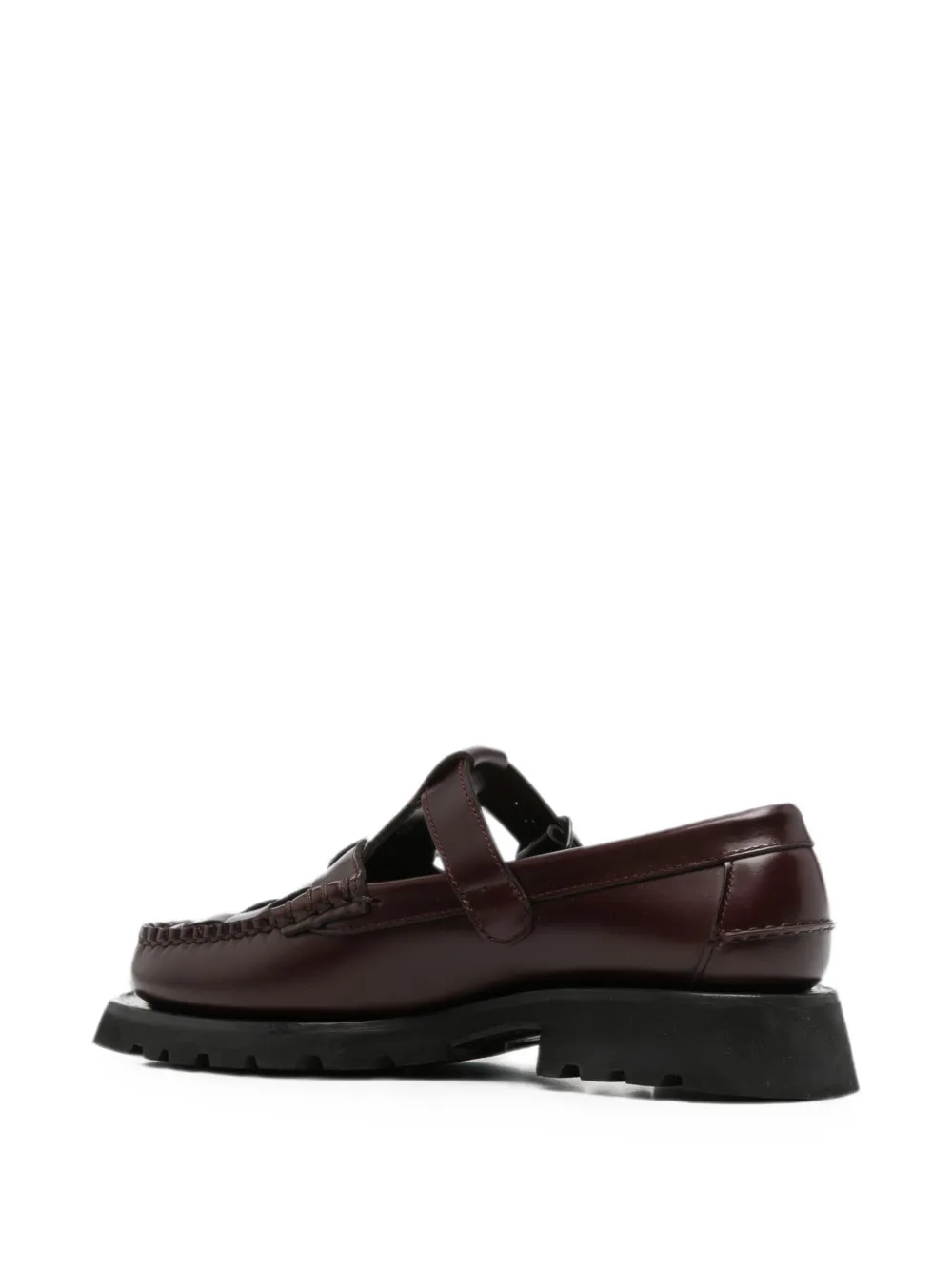 Hereu woven buckle-fastening loafers Bruin