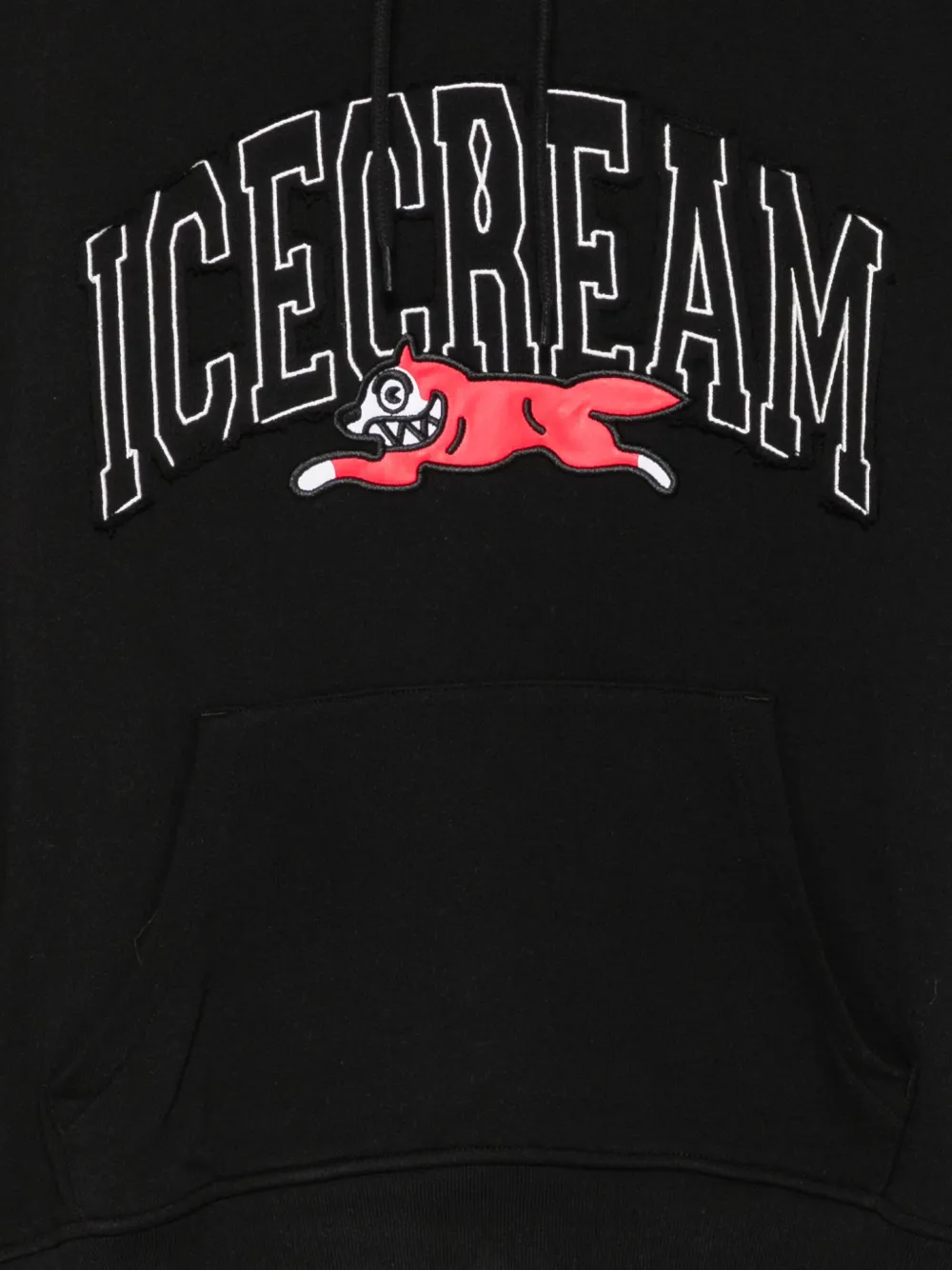 ICECREAM Hoodie met logopatch Zwart