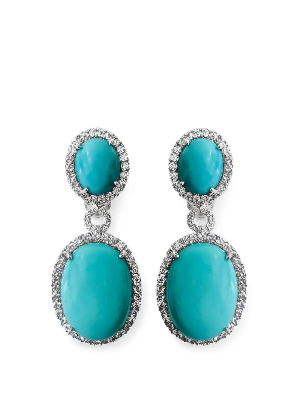 Fantasia by Deserio Cabachon cubic zirconia-embellished drop earrings - Argento