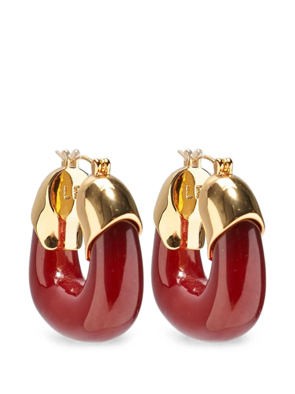 Lizzie Fortunato chunky hoop earrings - Rosso