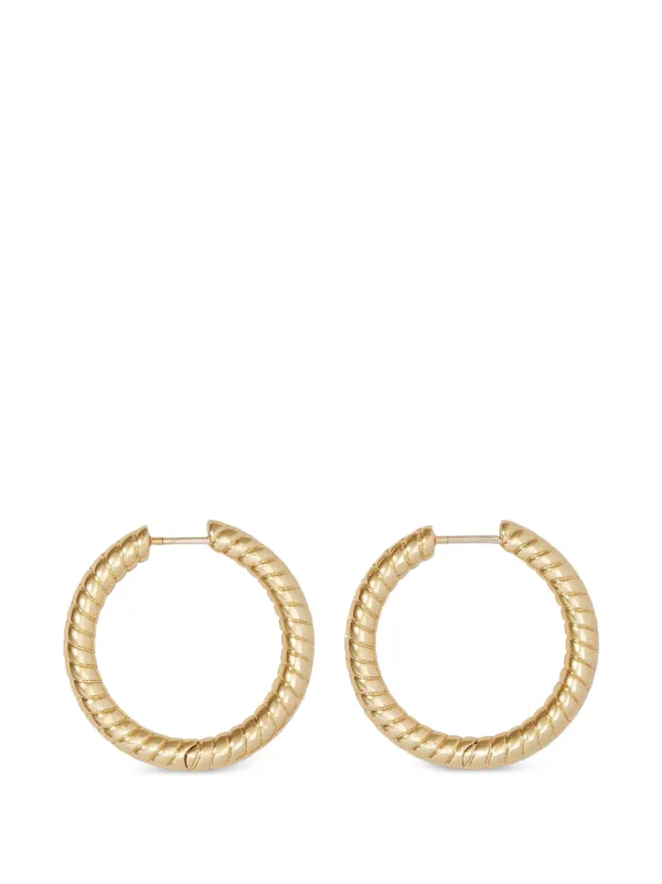 Jennifer Fisher Madison Rope-detail Huggie Earrings in Gold