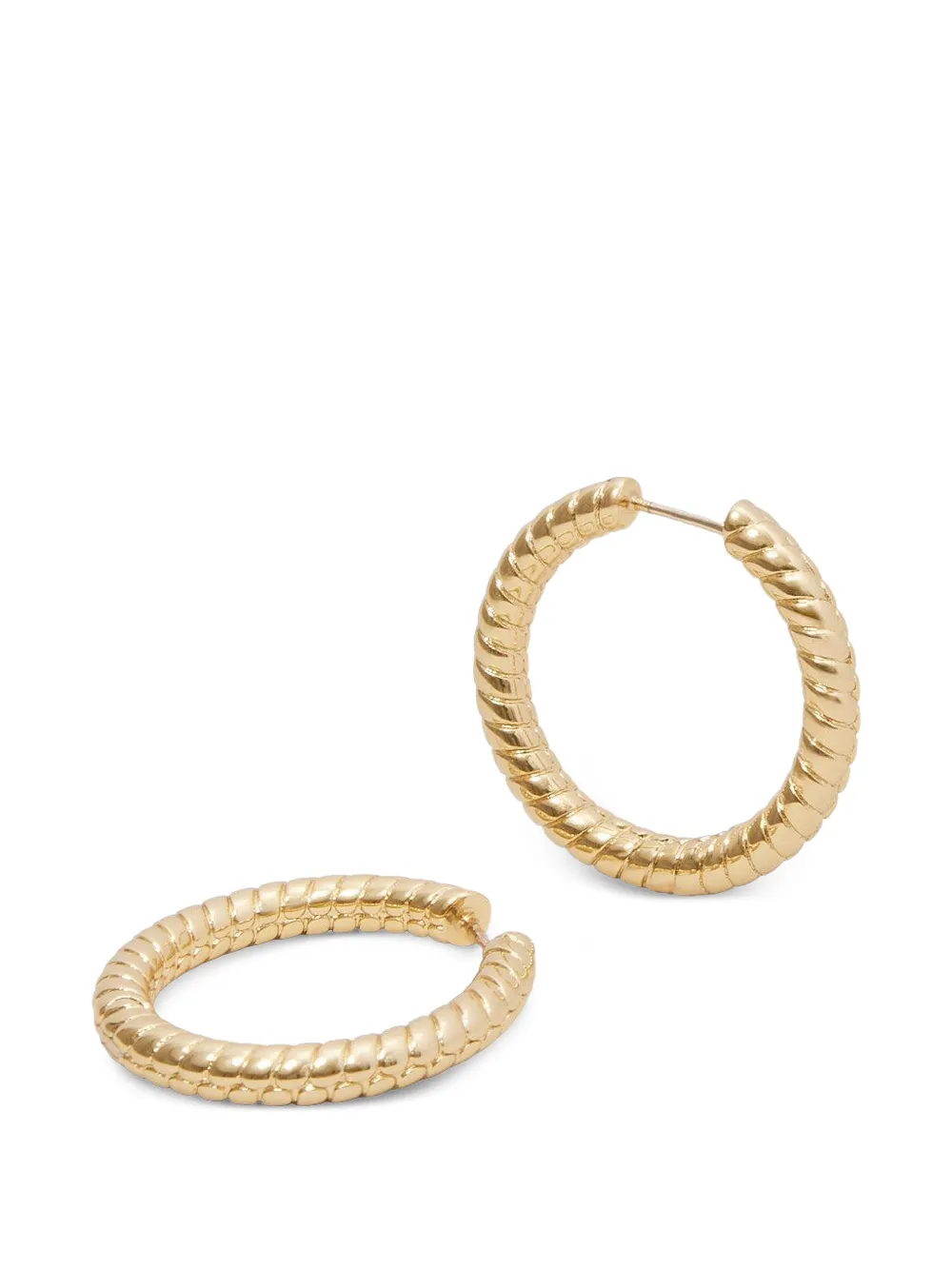 Jennifer Fisher Madison Rope-detail Huggie Earrings in Gold, view 3