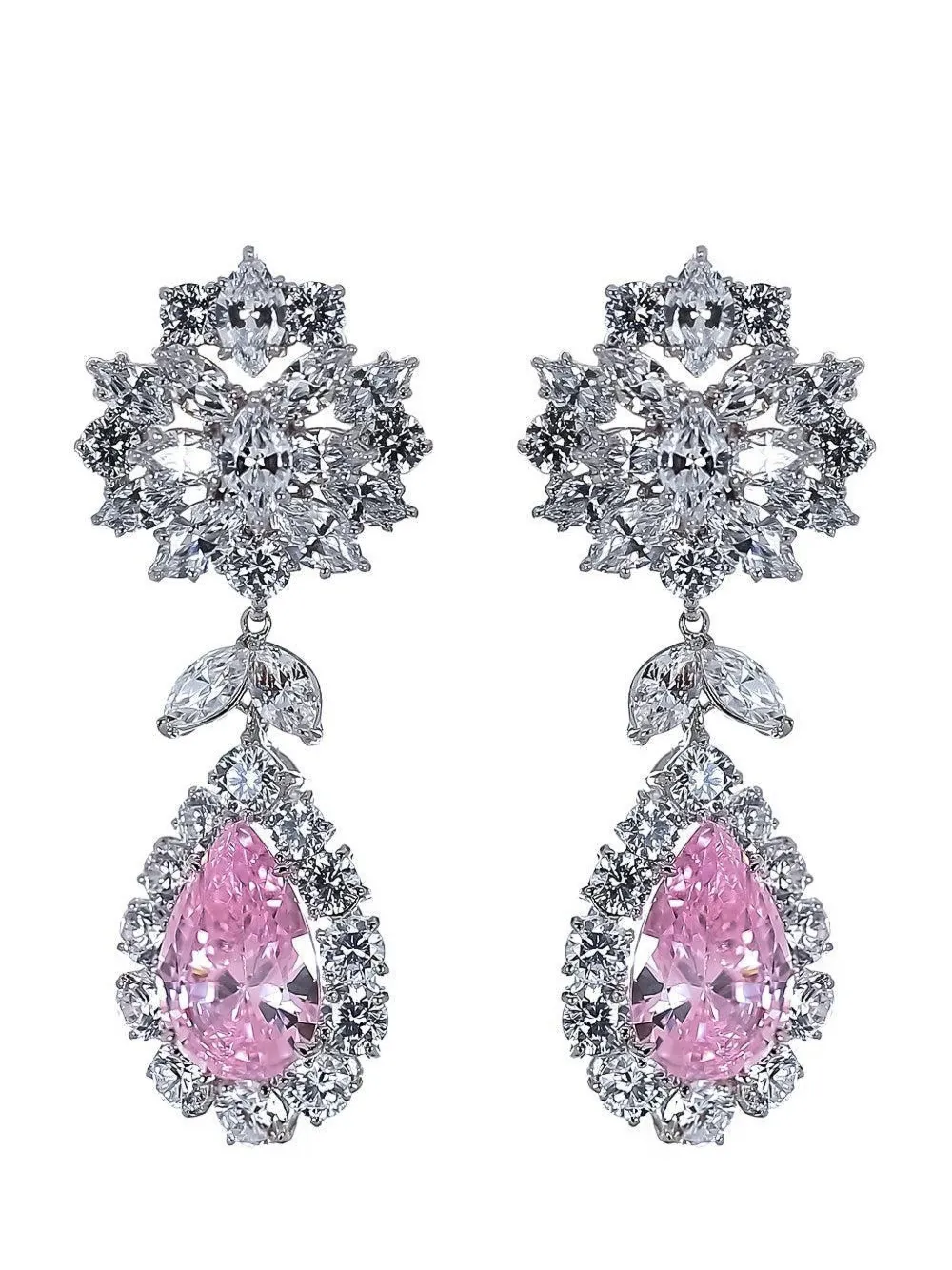 Fantasia by Deserio cluster drop earrings - Argento