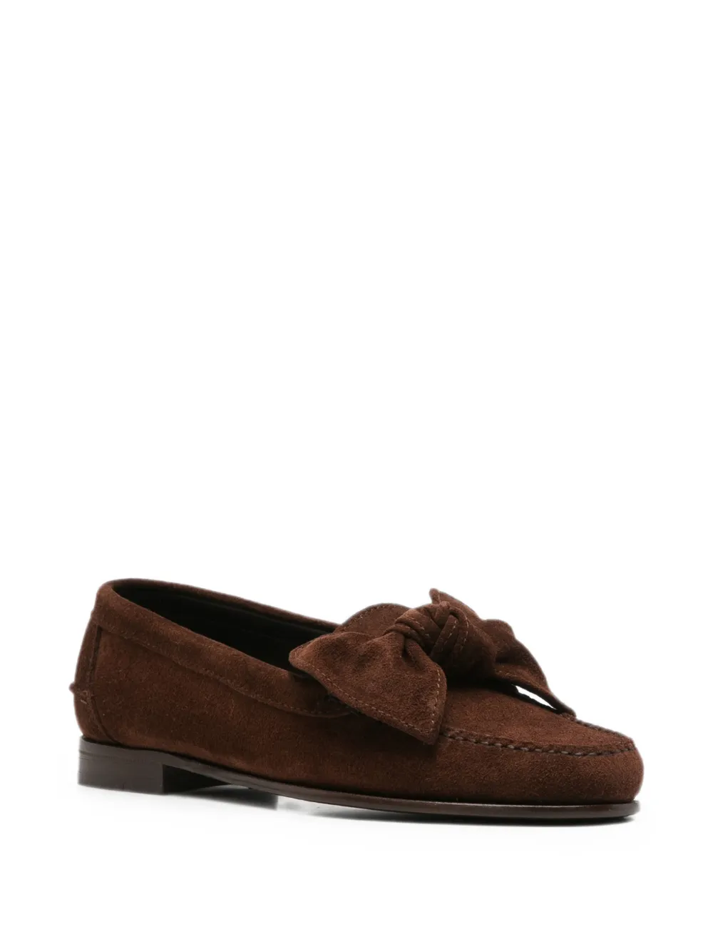 Hereu bow-detail suede loafers Bruin