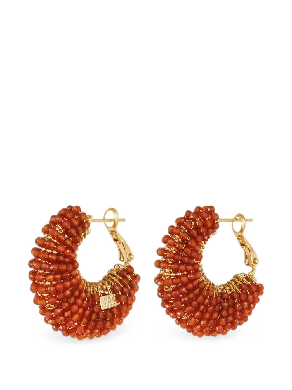 Gas Bijoux Izzia beaded hoop earrings - Oro