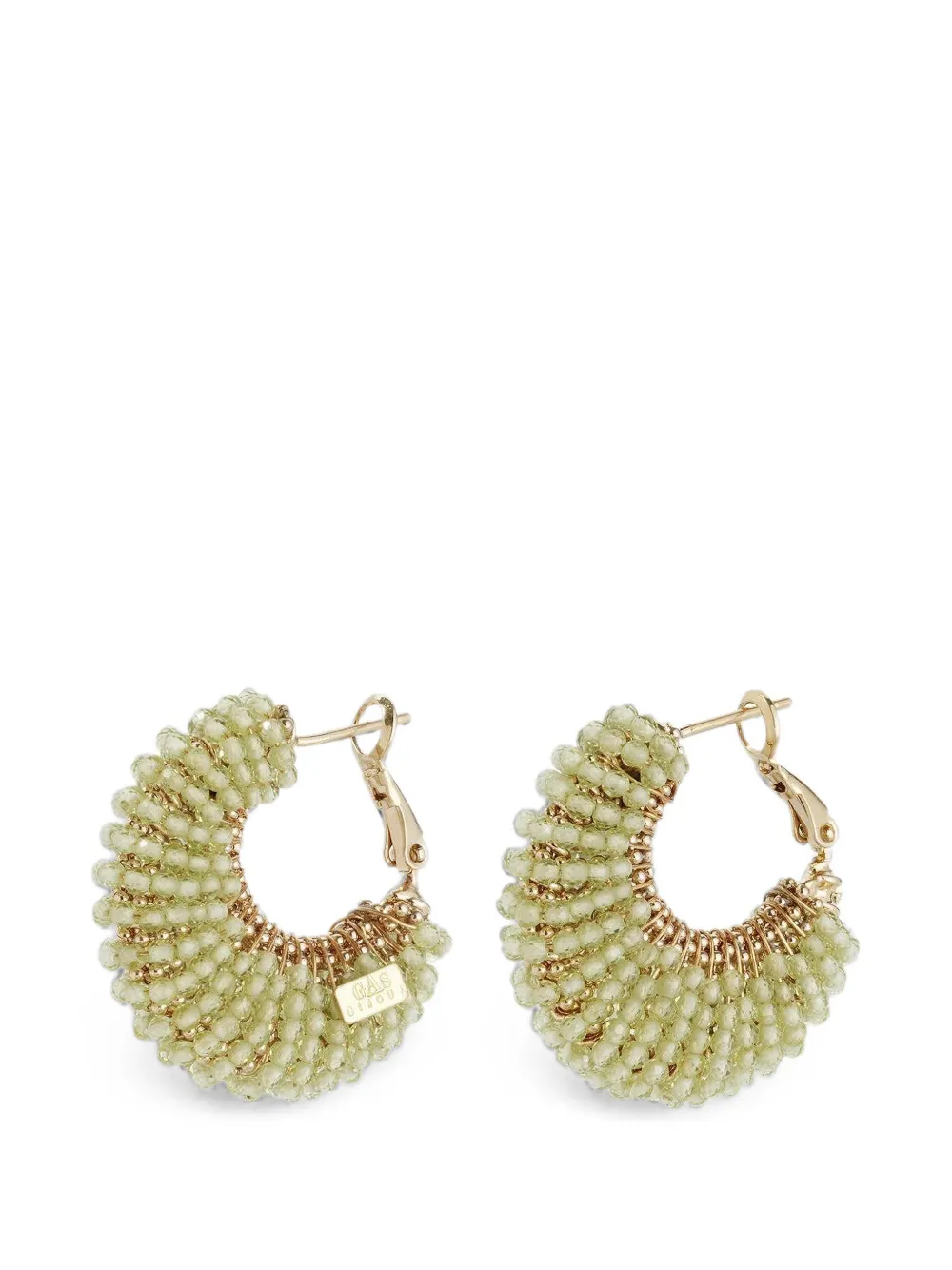 Gas Bijoux Small Izzia green quartz earrings - Oro
