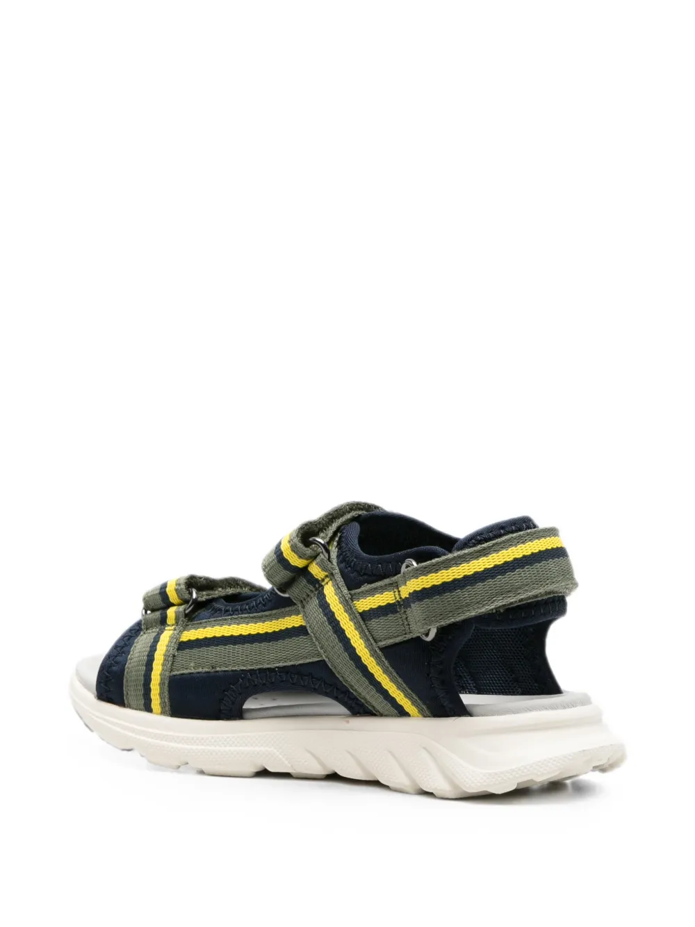 Geox Kids Airadyum touch-strap striped sandals Groen