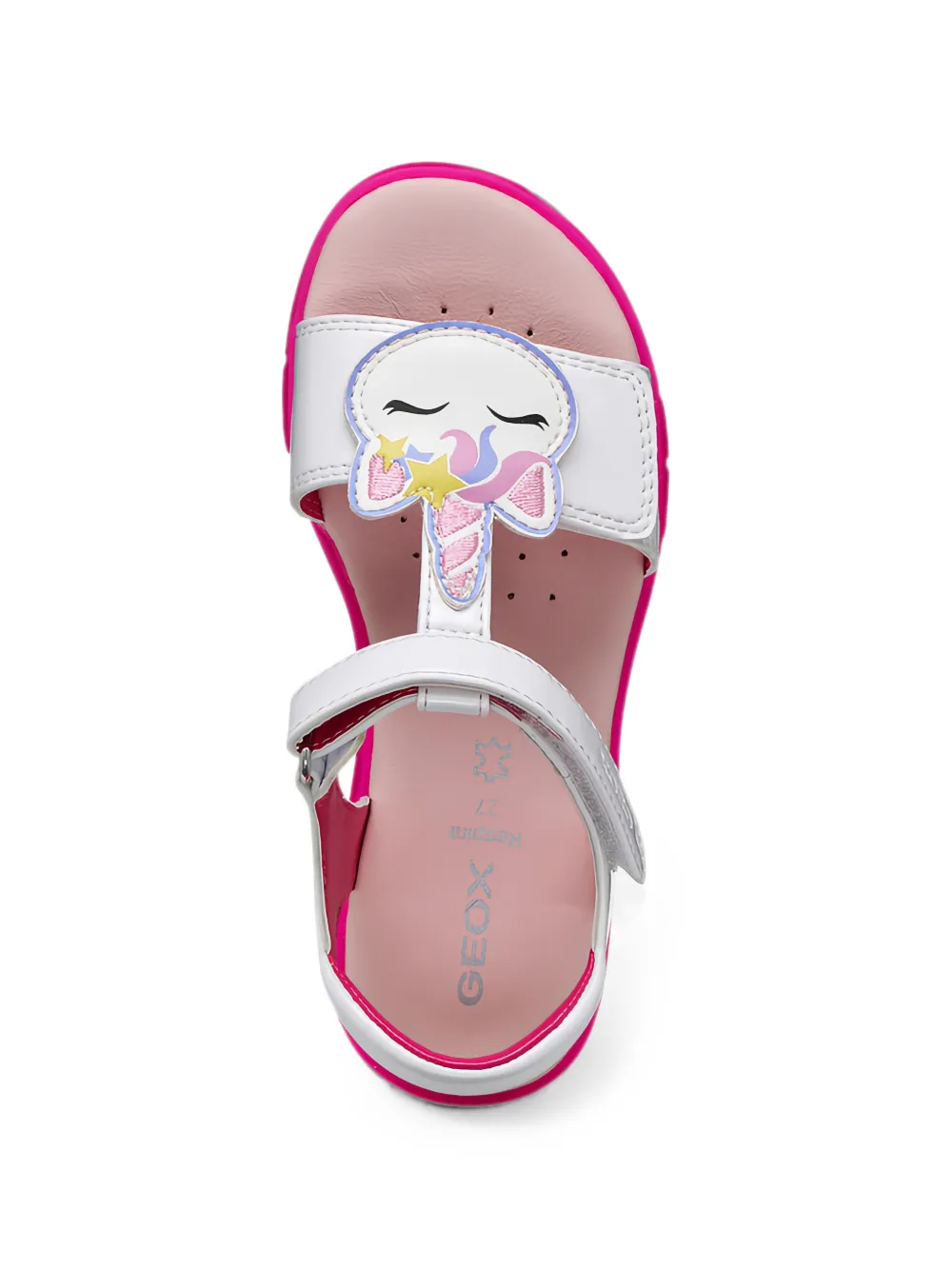 Geox Kids unicorn-patch touch-strap sandals Wit