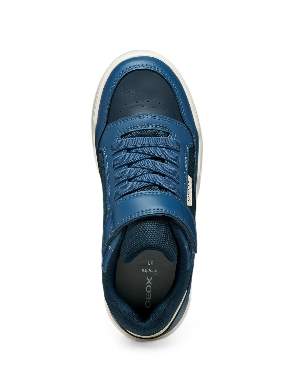 Geox Kids Perth panelled touch-strap sneakers Blauw