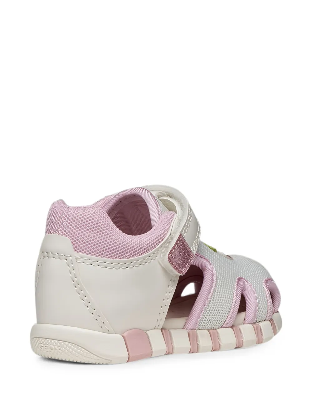 Geox Kids Iupidoo strawberry-patch touch-strap sandals Wit