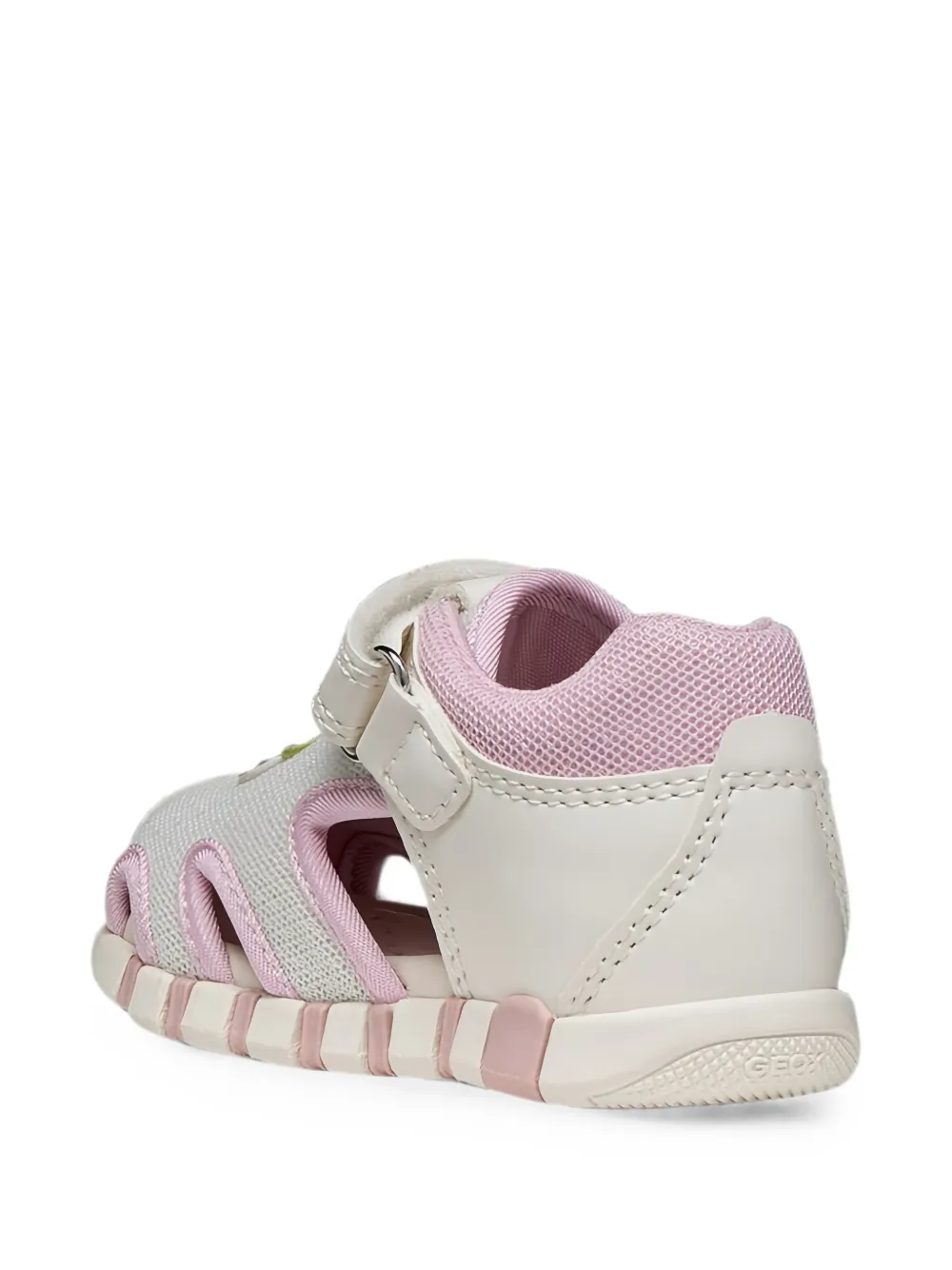 Geox Kids Iupidoo strawberry-patch touch-strap sandals Wit