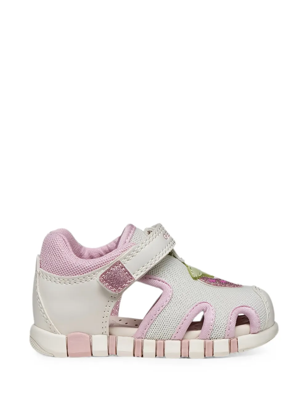 Geox Kids Iupidoo strawberry-patch touch-strap sandals Wit