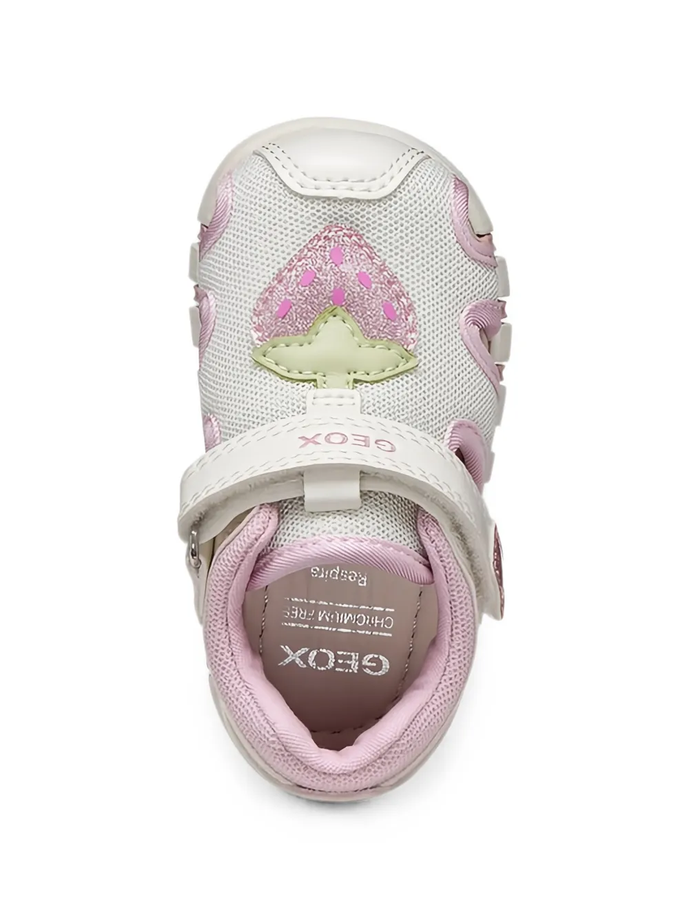 Geox Kids Iupidoo strawberry-patch touch-strap sandals Wit