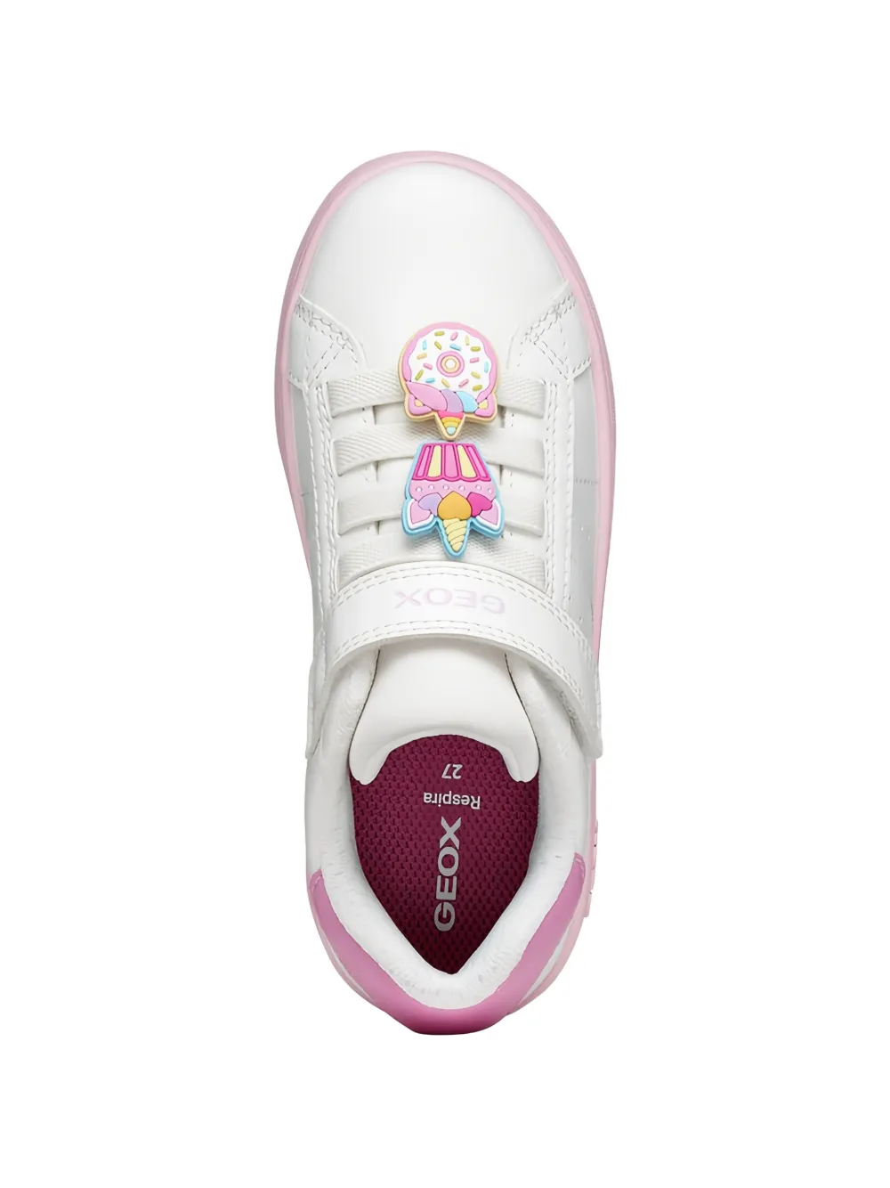 Geox Kids Eclyper touch-strap sneakers Wit