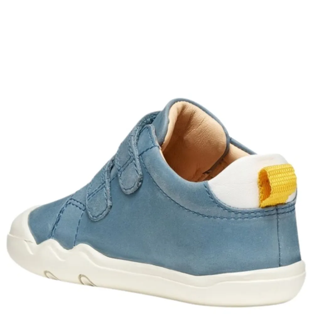 Geox Kids SteppieUp leather low-top sneakers Blauw