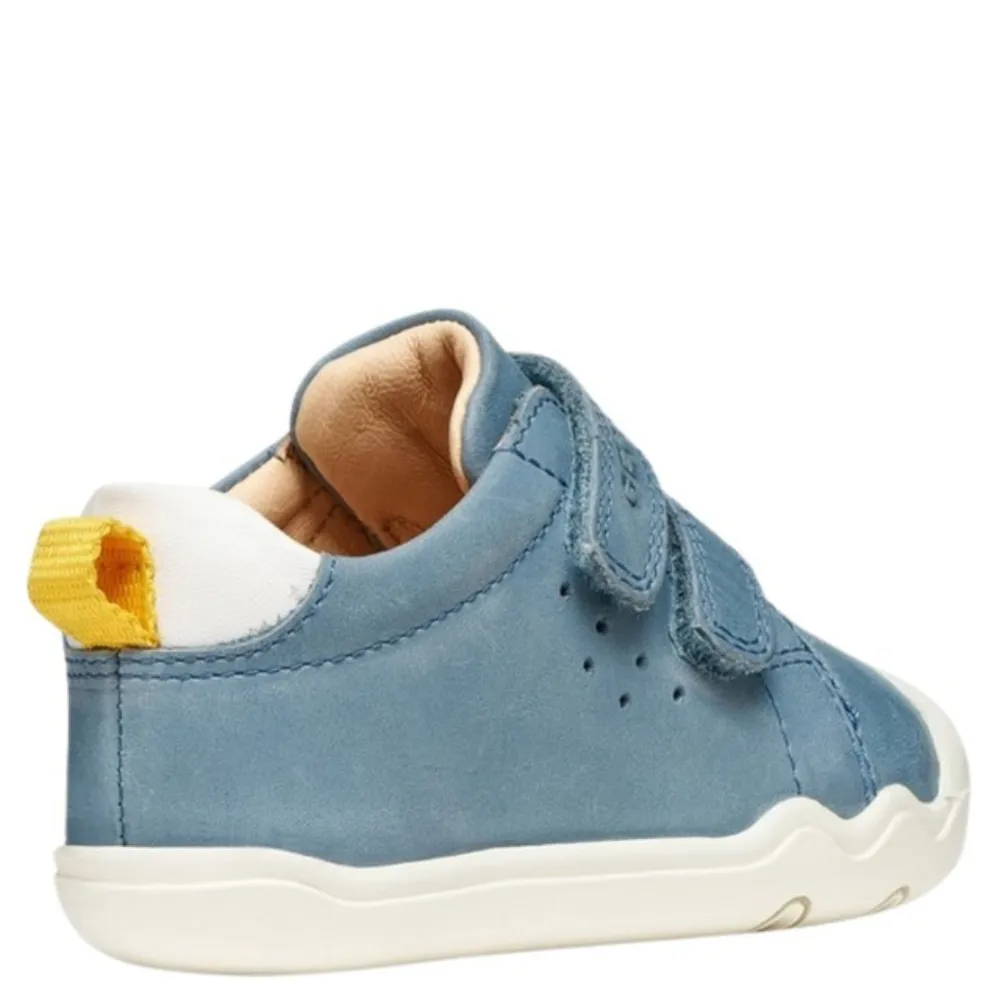 Geox Kids SteppieUp leather low-top sneakers Blauw