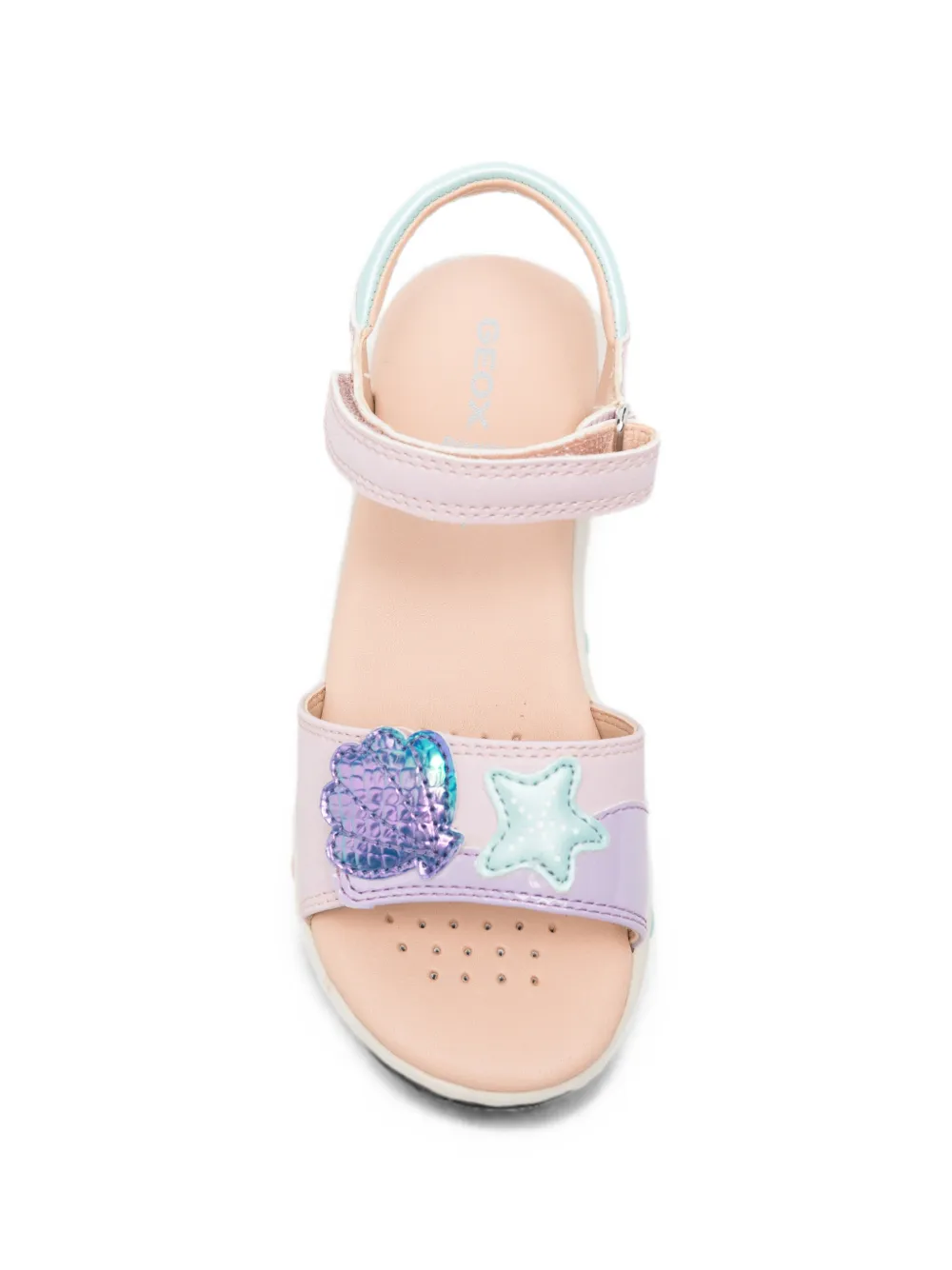 Geox Kids Haiti shell-patch sandals Roze