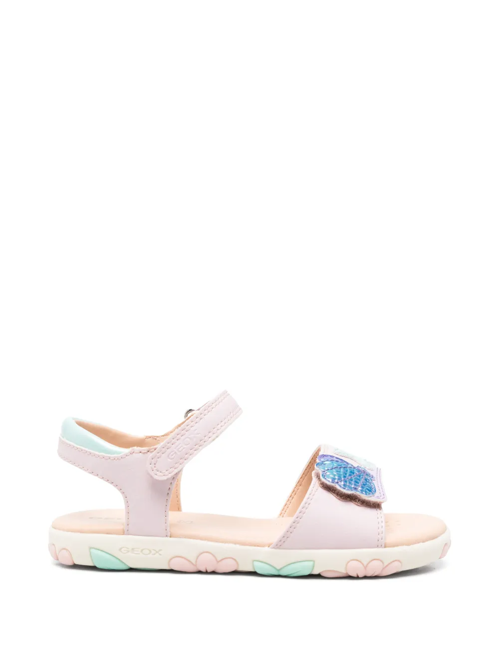 Geox Kids Haiti shell-patch sandals Roze