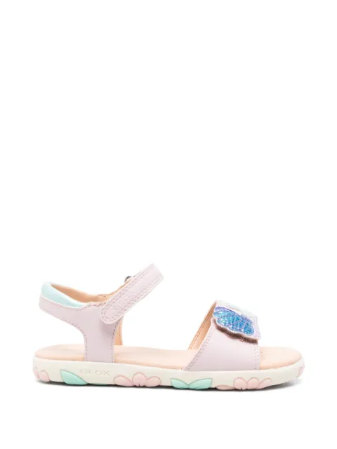 Geox Kids Haiti shell-patch sandals