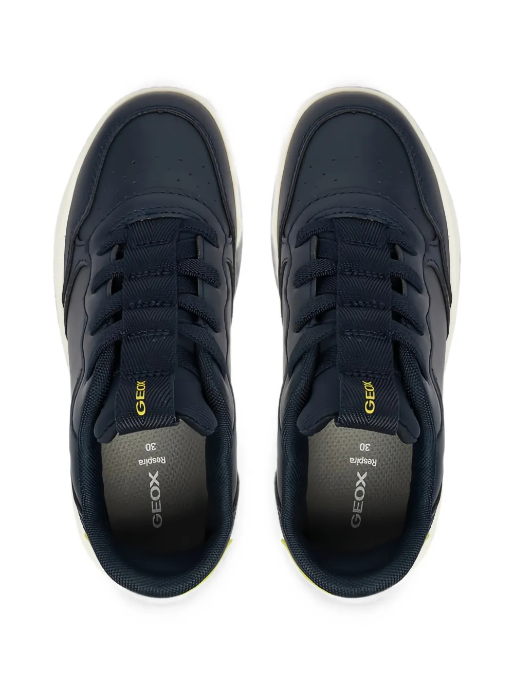 Geox Kids Washiba Fast perforated panelled sneakers Blauw