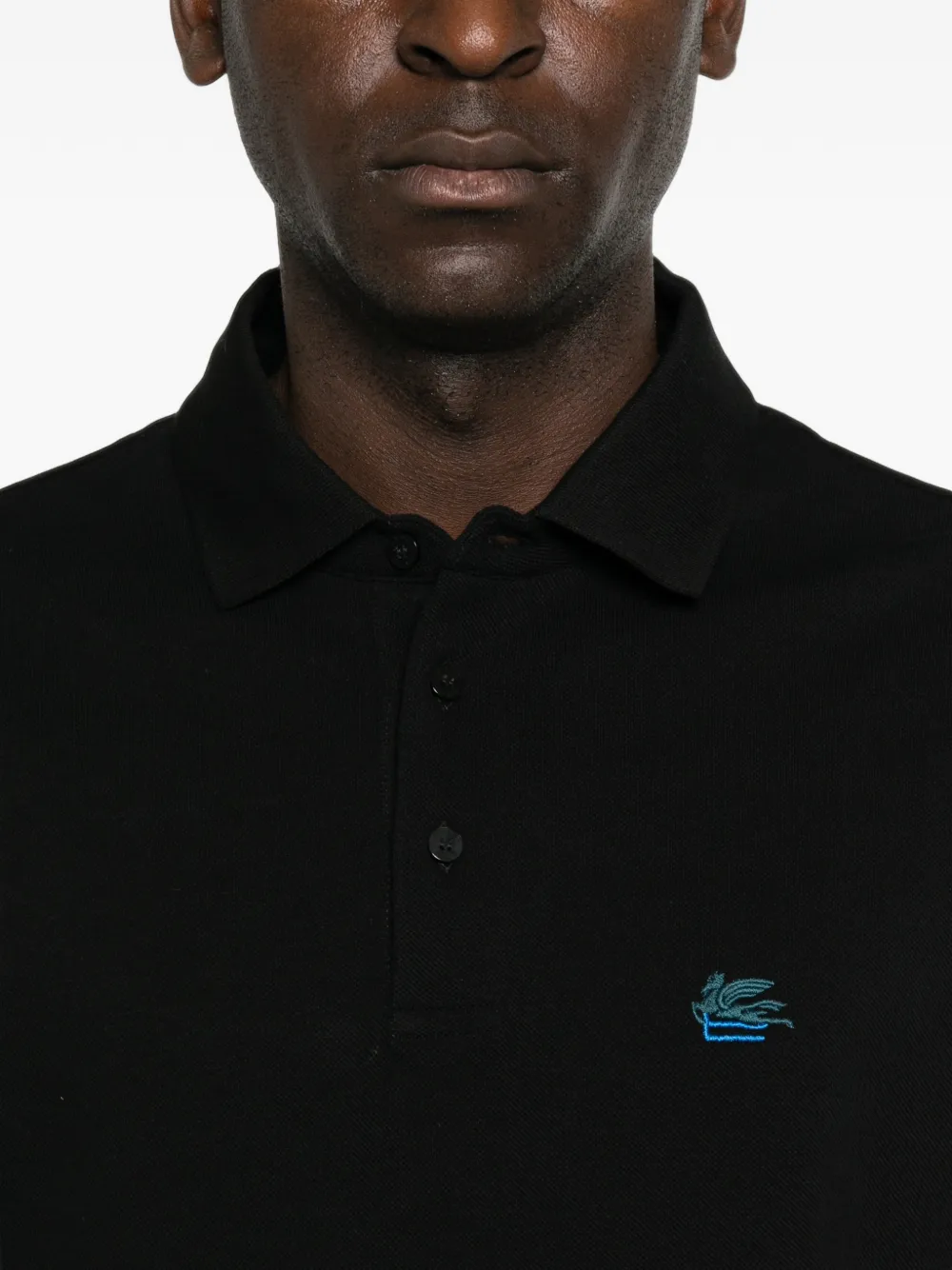 ETRO Poloshirt met borduurwerk Zwart