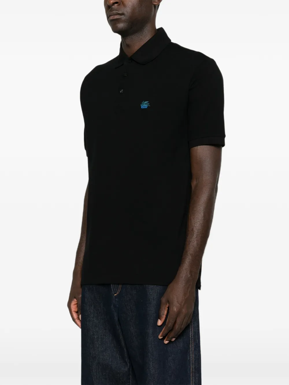 ETRO Poloshirt met borduurwerk Zwart