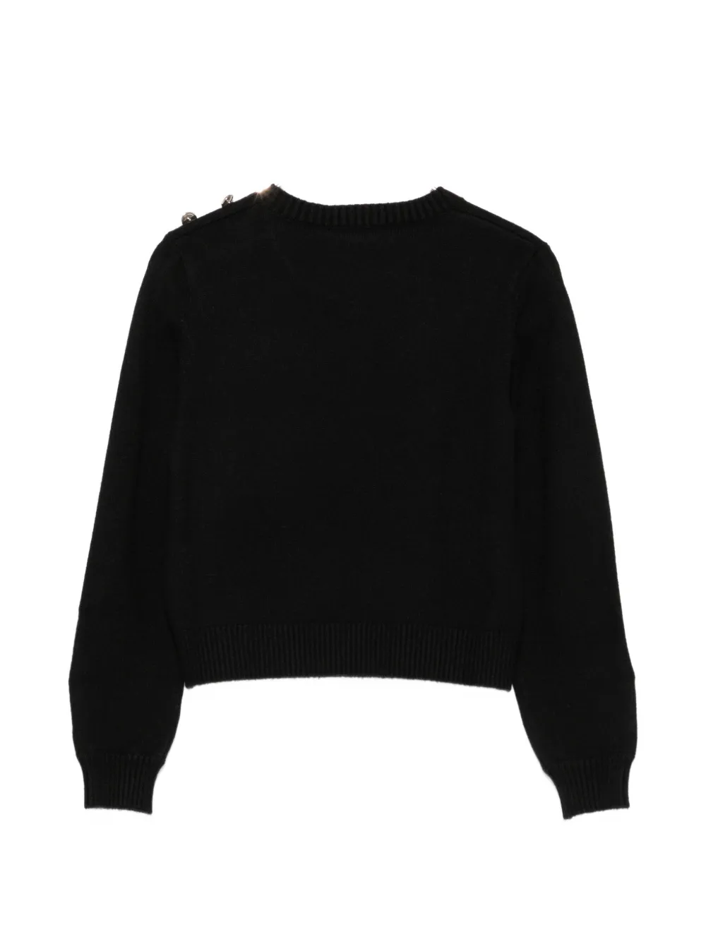 TWINSET Kids Gestreepte trui met knopen Zwart