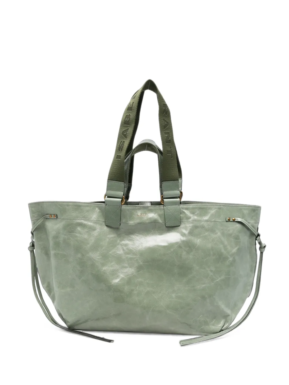 ISABEL MARANT Wardy crinkled-leather shoulder bag - Grün