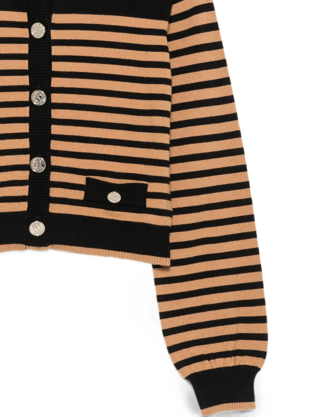 TWINSET Kids Gestreept button-down vest Zwart