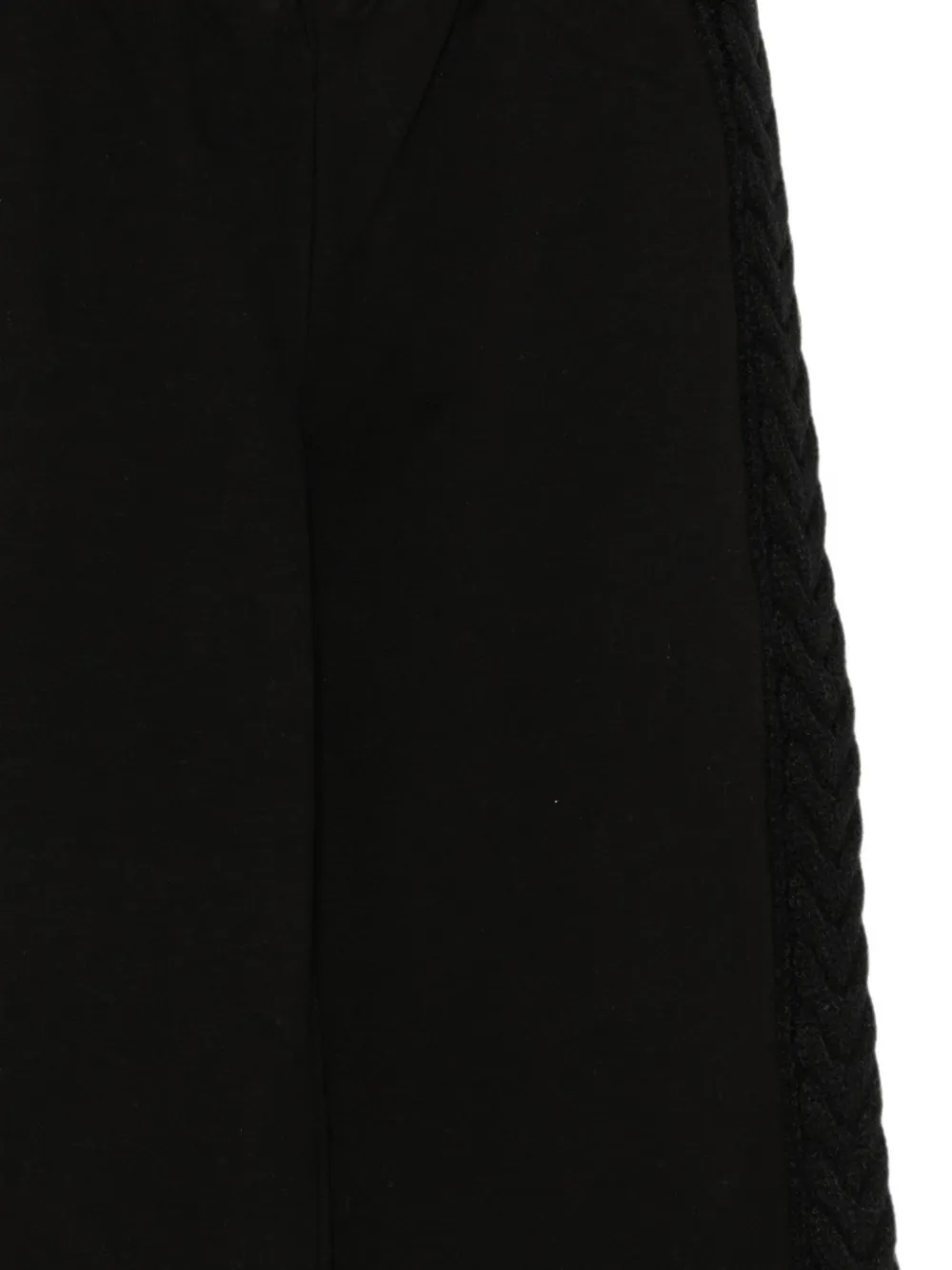 TWINSET Kids Pluche stoffen en gebreide palazzo broek Zwart