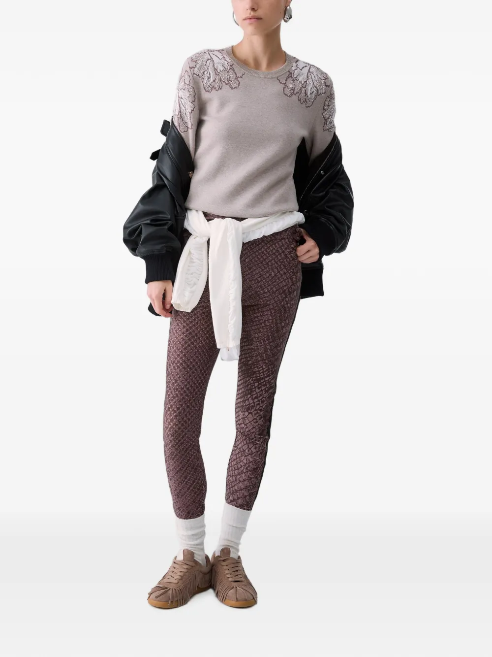 LIU JO Trui met jacquard Beige