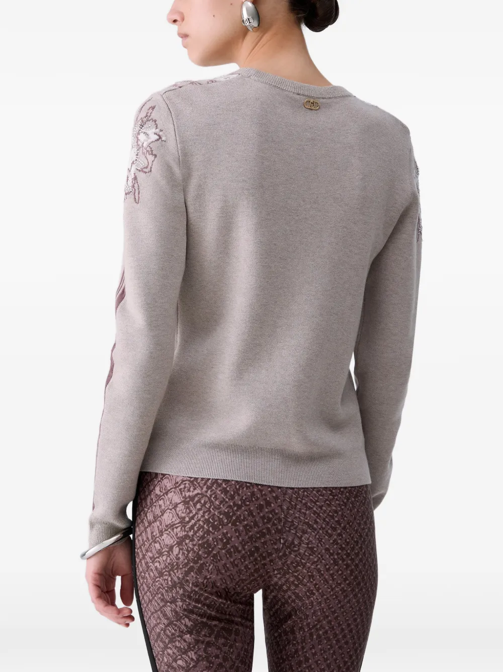 LIU JO Trui met jacquard Beige