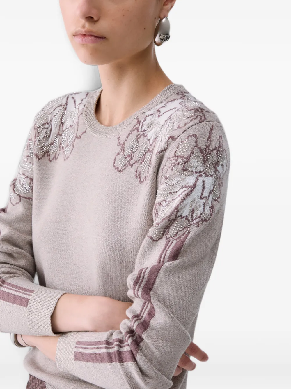 LIU JO Trui met jacquard Beige