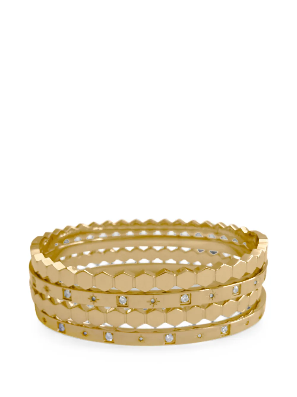 HZMER JEWELLERY Cosmos stacked bracelet (set of four) - Oro