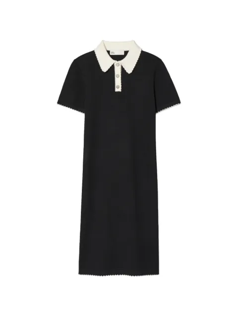 Tory Burch wool scalloped polo dress