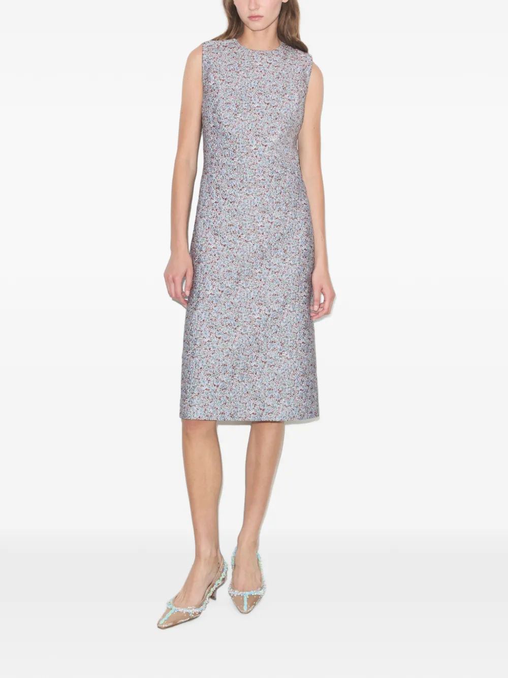 Tory Burch Jurk met jacquard Blauw