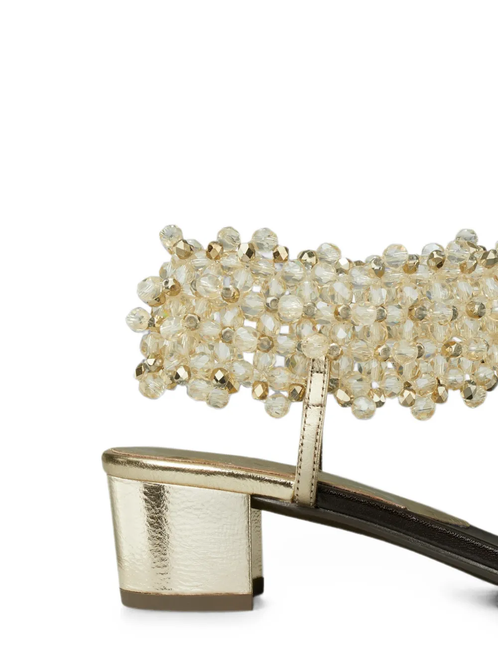 Tory Burch beaded heeled sandals Goud