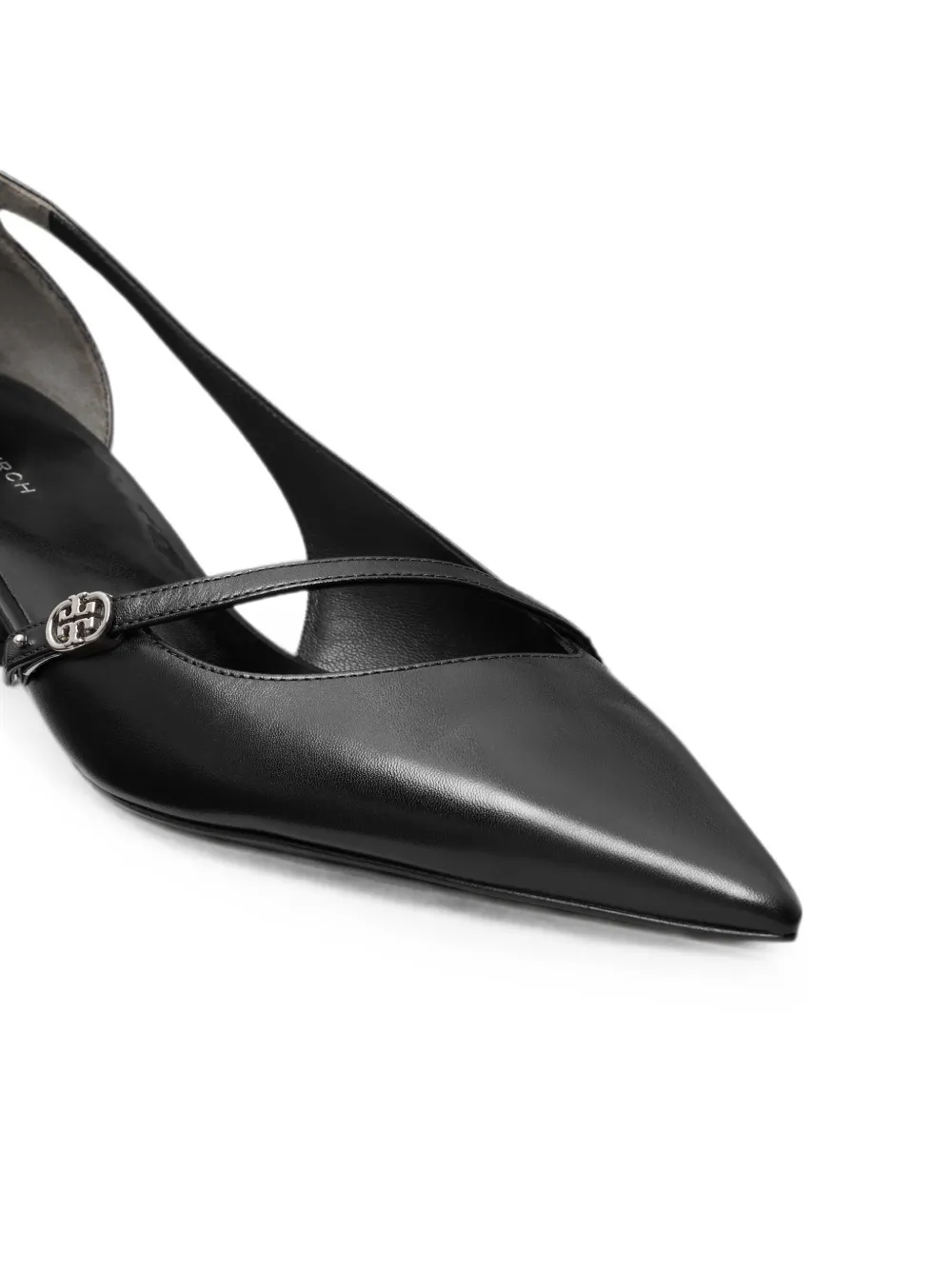 Tory Burch Double T buckle d'Orsay pumps Zwart