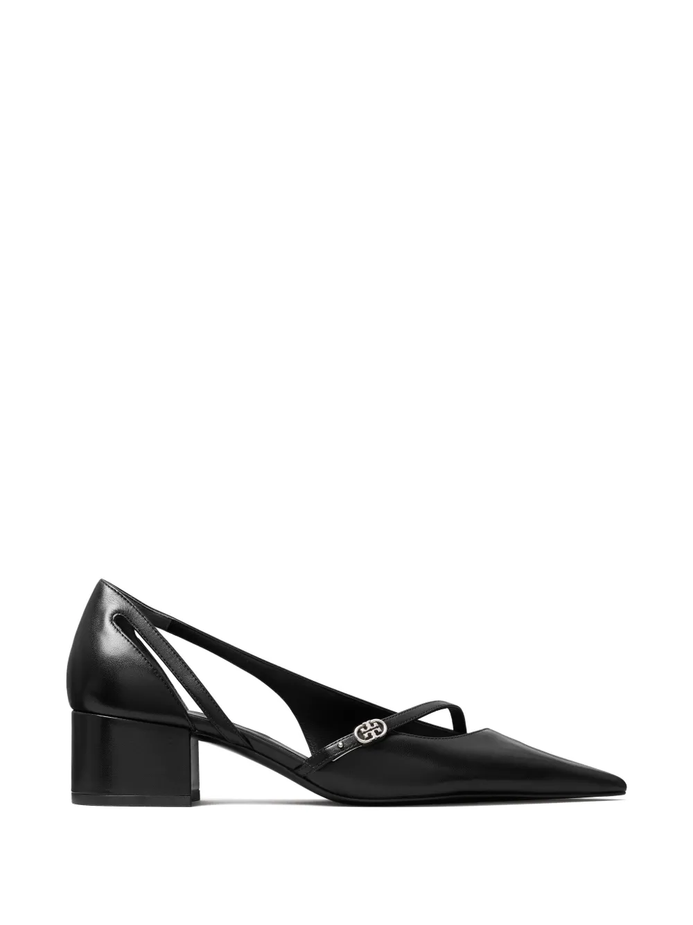 Tory Burch Double T buckle d'Orsay pumps Zwart
