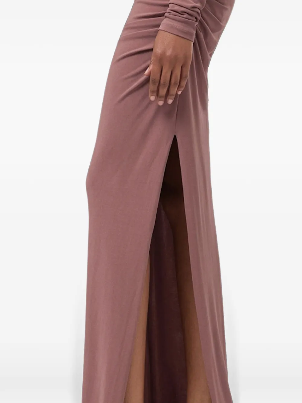 THE ANDAMANE Sophie maxi-jurk met ruches Roze