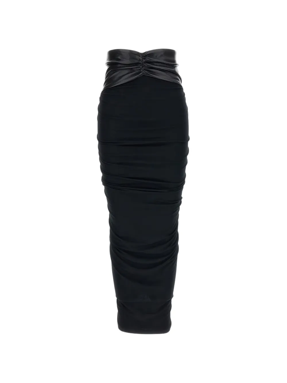 THE ANDAMANE Ursula draped midi skirt - Schwarz