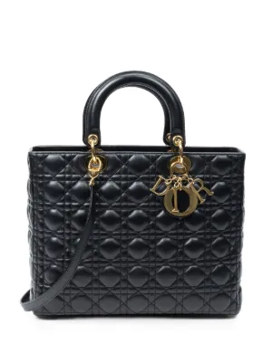 Christian Dior Pre-Owned 2010-2026 ラージ ラムスキン カナージュ