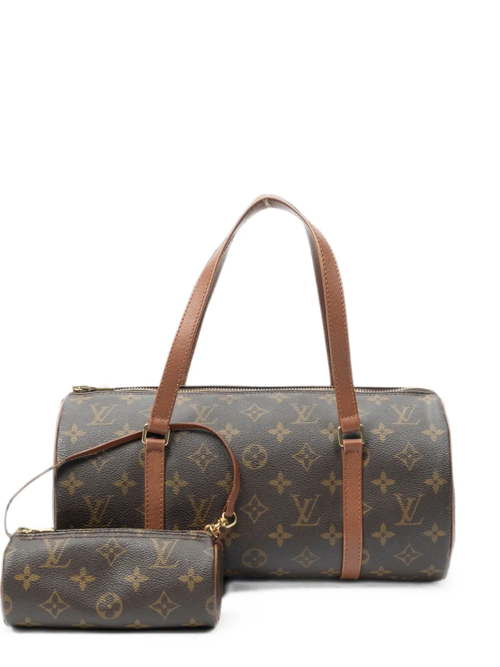 Louis Vuitton Pre-Owned 30 Papillon Monogram east-west bag - Braun