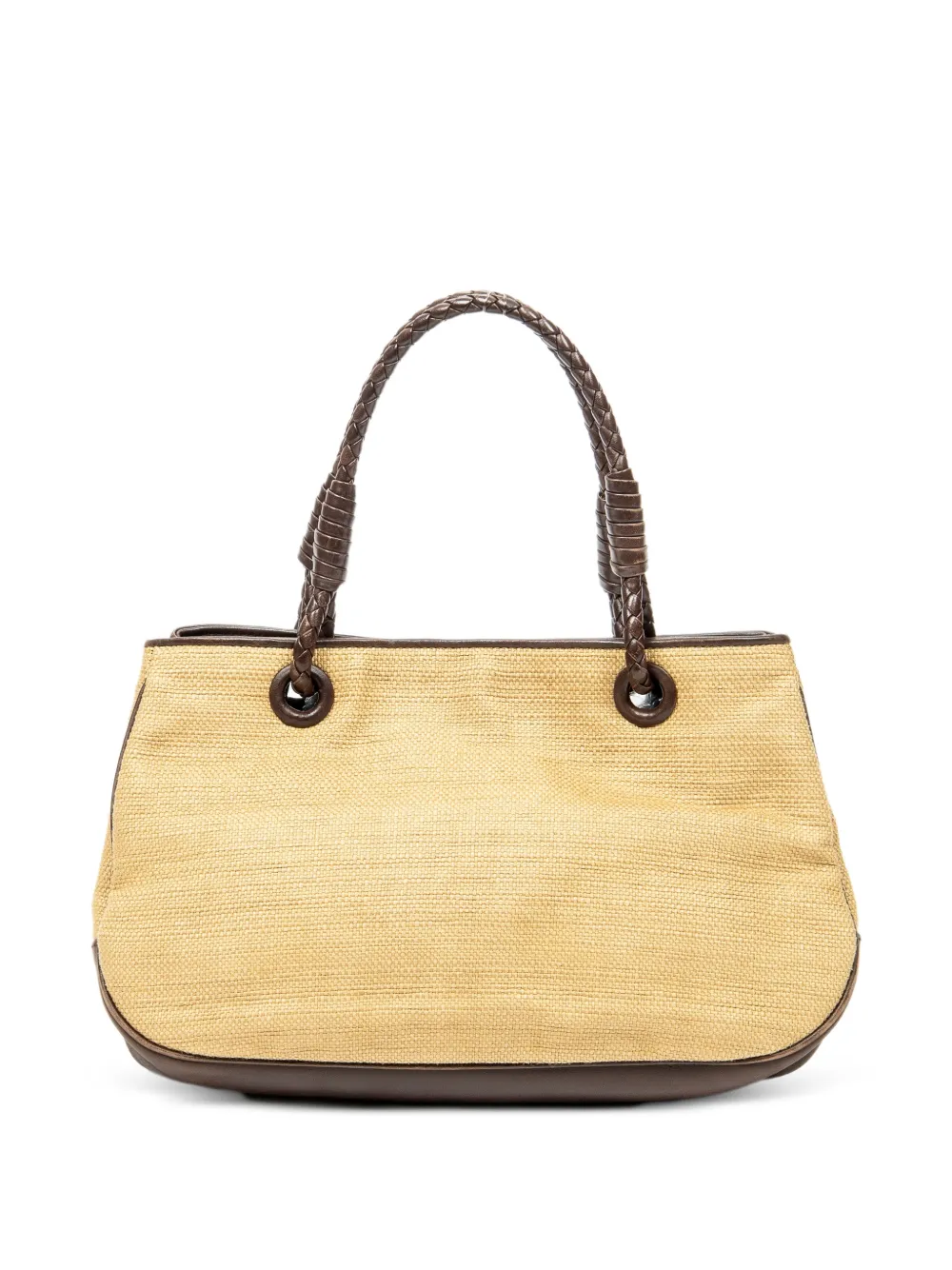 Bottega Veneta Pre-Owned woven-handle tote bag - Nude