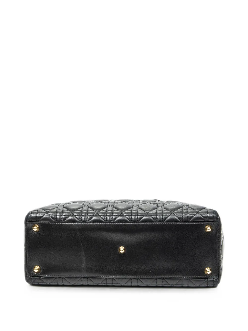 Dior Pre-owned Large Lady Dior Cannage Tote Bag in Black, view 4