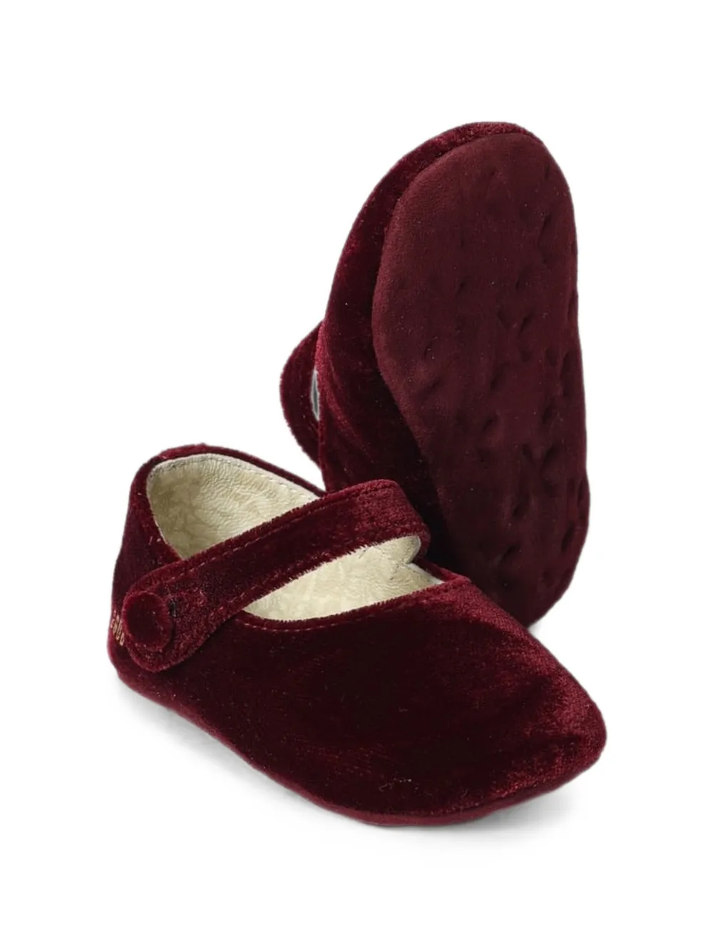 Golden Goose Kids Dada Star velvet ballet flats Rood