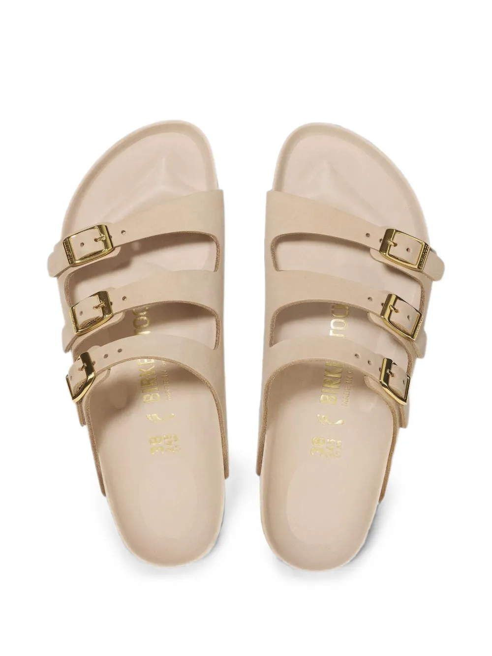 Birkenstock Florida nubuck leather sandals Beige